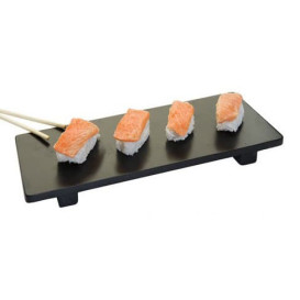 Bandeja de Bambú Negra para Sushi 30x11x2,5cm (1 Ud)