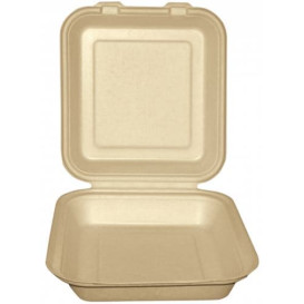 Envase MenuBox Caña Azúcar Natural 20x20x7,5cm (50 Uds)