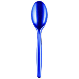Cuchara de Plastico Easy PS Azul Perlado 185 mm (20 Uds)