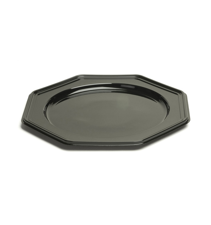Bajoplato de Plastico Catering Octog. Negro 30 cm (10 Uds) Bajoplato de Plastico Catering Octog. Negro 30 cm (10 Uds)