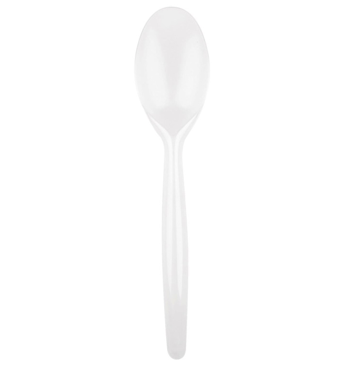 Cuchara de Plastico Easy PS Blanco 185 mm (20 Uds) Cuchara de Plastico Easy PS Blanco 185 mm (20 Uds)