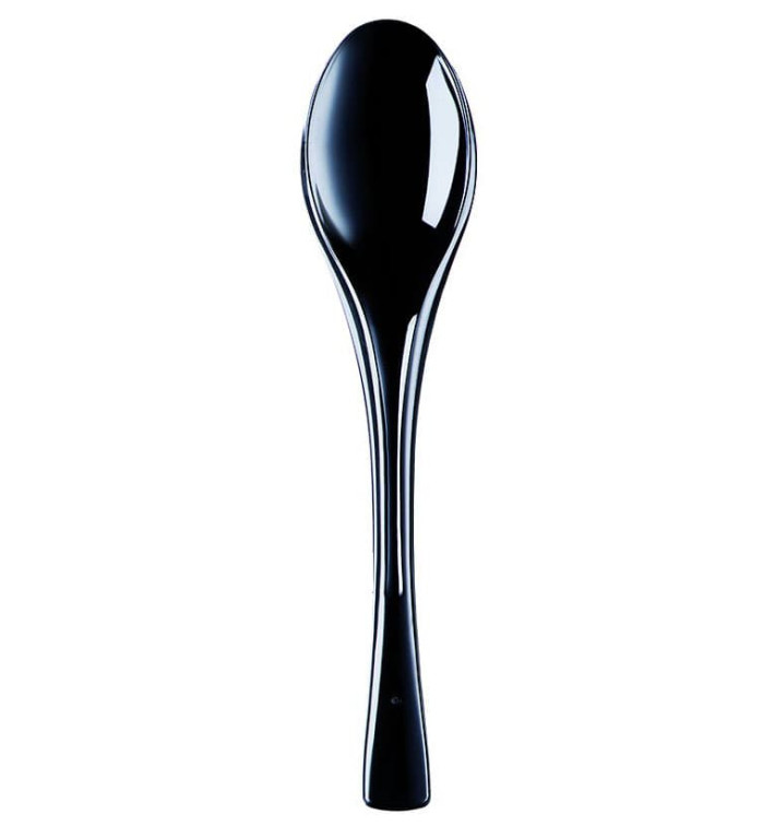 Cuchara de Plastico Fly Negro 145mm (50 Uds) Cuchara de Plastico Fly Negro 145mm (50 Uds)