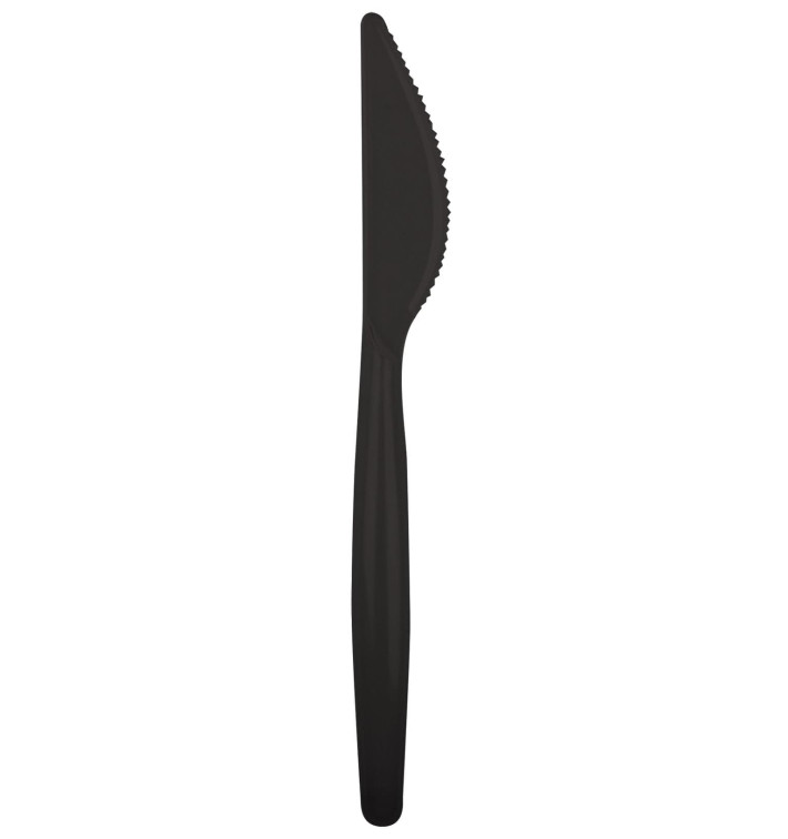 Cuchillo de Plastico Easy PS Negro 185mm (20 Uds) Cuchillo de Plastico Easy PS Negro 185mm (20 Uds)