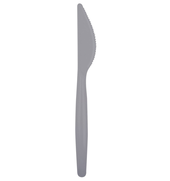 Cuchillo de Plastico Easy PS Gris 185mm (20 Uds) Cuchillo de Plastico Easy PS Gris 185mm (20 Uds)