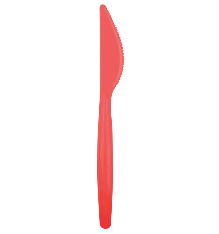 Cuchillo de Plastico Easy PS Rojo 185mm (20 Uds) Cuchillo de Plastico Easy PS Rojo 185mm (20 Uds)