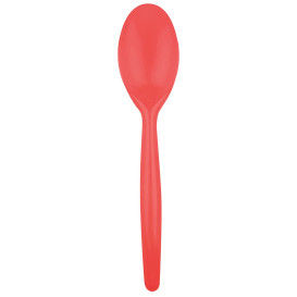 Cuchara de Plastico Easy PS Rojo 185 mm (20 Uds)