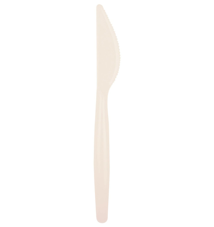Cuchillo de Plastico Easy PS Crema 185mm (20 Uds) Cuchillo de Plastico Easy PS Crema 185mm (20 Uds)