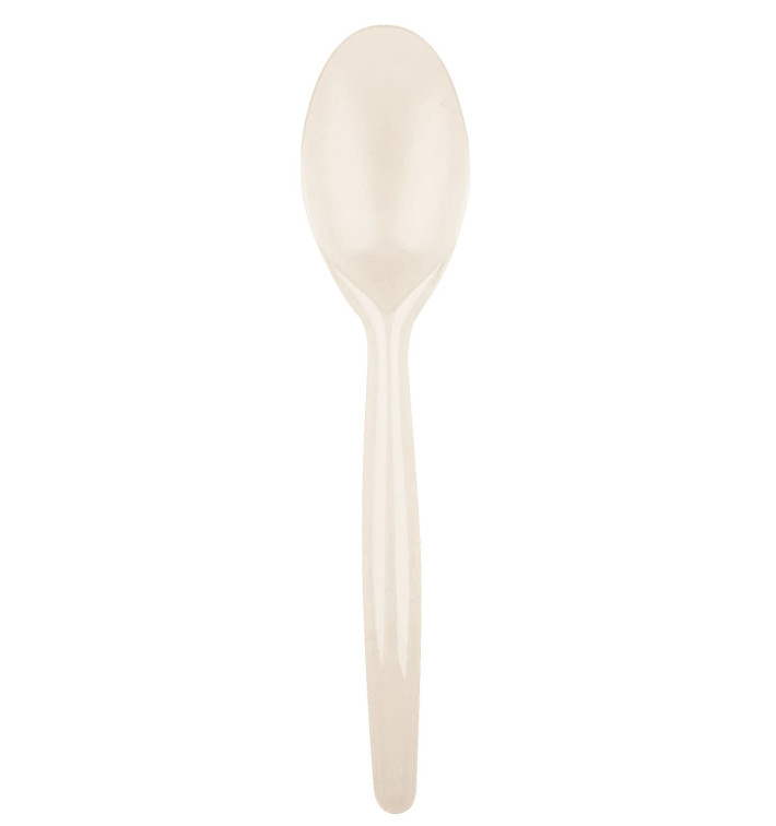 Cuchara de Plastico Easy PS Crema 185 mm (20 Uds) Cuchara de Plastico Easy PS Crema 185 mm (20 Uds)