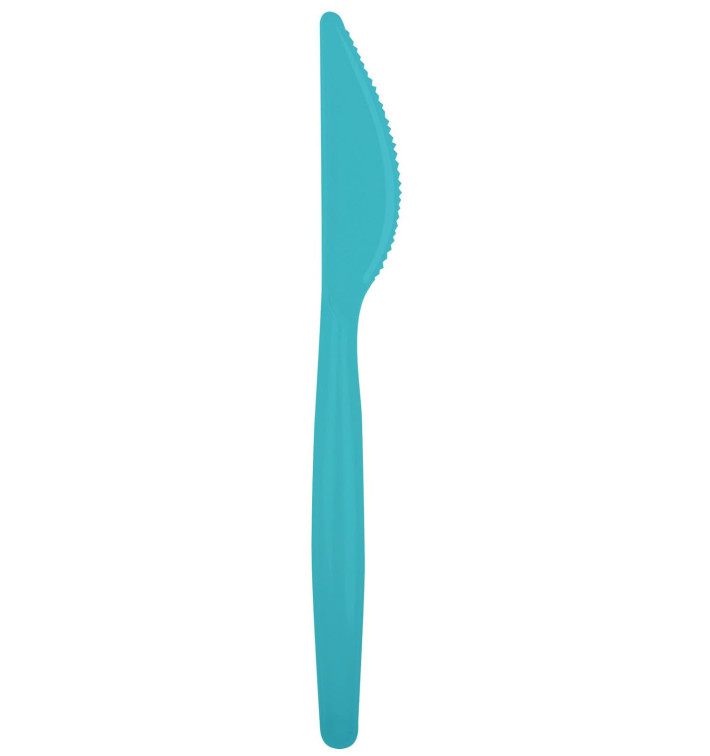 Cuchillo de Plastico Easy PS Turquesa 185mm (20 Uds) Cuchillo de Plastico Easy PS Turquesa 185mm (20 Uds)