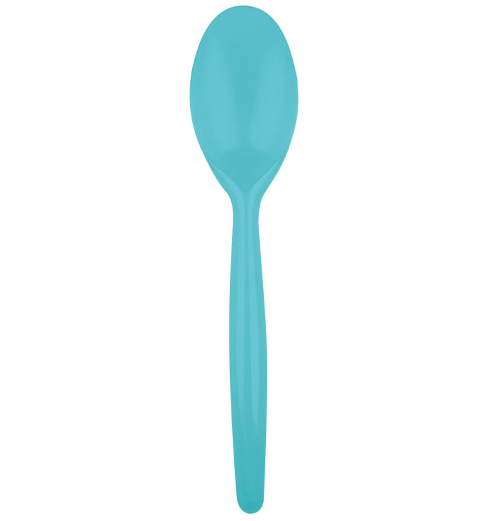 Cuchara de Plastico Easy PS Turquesa 185 mm (20 Uds) Cuchara de Plastico Easy PS Turquesa 185 mm (20 Uds)