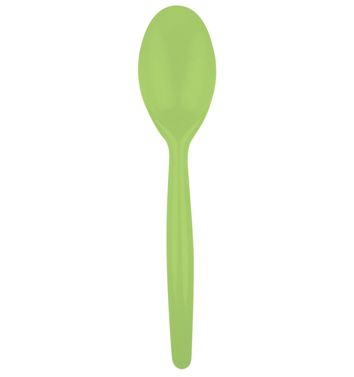 Cuchara de Plastico Easy PS Verde Lima 185 mm (20 Uds) Cuchara de Plastico Easy PS Verde Lima 185 mm (20 Uds)