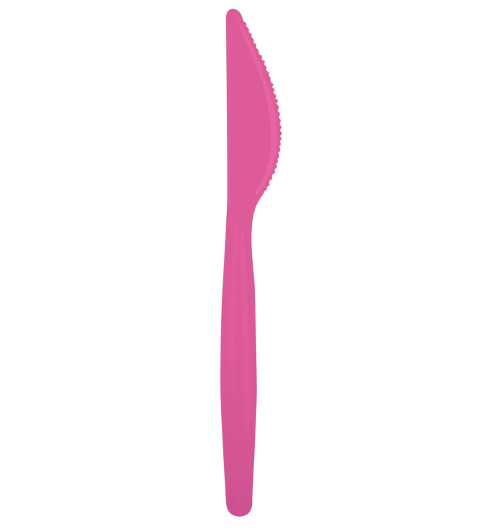 Cuchillo de Plastico Easy PS Fucsia 185mm (20 Uds) Cuchillo de Plastico Easy PS Fucsia 185mm (20 Uds)