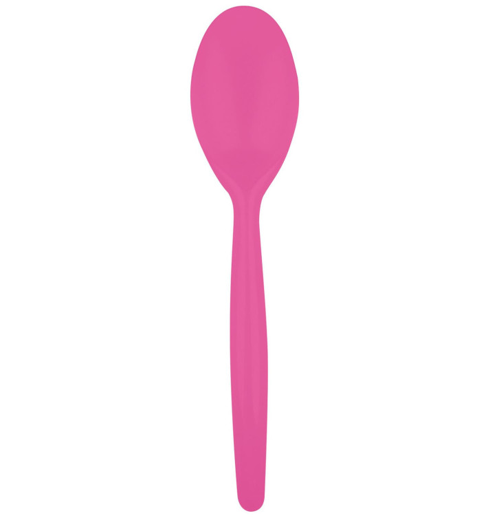 Cuchara de Plastico Easy PS Fucsia 185 mm (20 Uds) Cuchara de Plastico Easy PS Fucsia 185 mm (20 Uds)