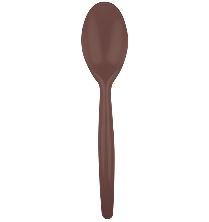 Cuchara de Plastico Easy PS Marrón 185 mm (20 Uds) Cuchara de Plastico Easy PS Marrón 185 mm (20 Uds)
