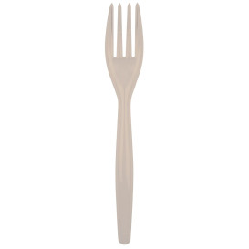 Tenedor de Plastico Easy PS Beige 180mm (20 Uds)