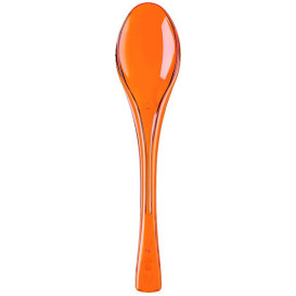 Cuchara de Plastico Fly Naranja transparente 145mm (50 Uds)