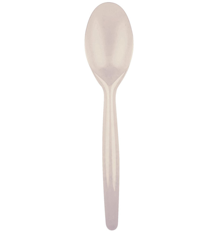 Cuchara de Plastico Easy PS Beige 185 mm (20 Uds) Cuchara de Plastico Easy PS Beige 185 mm (20 Uds)