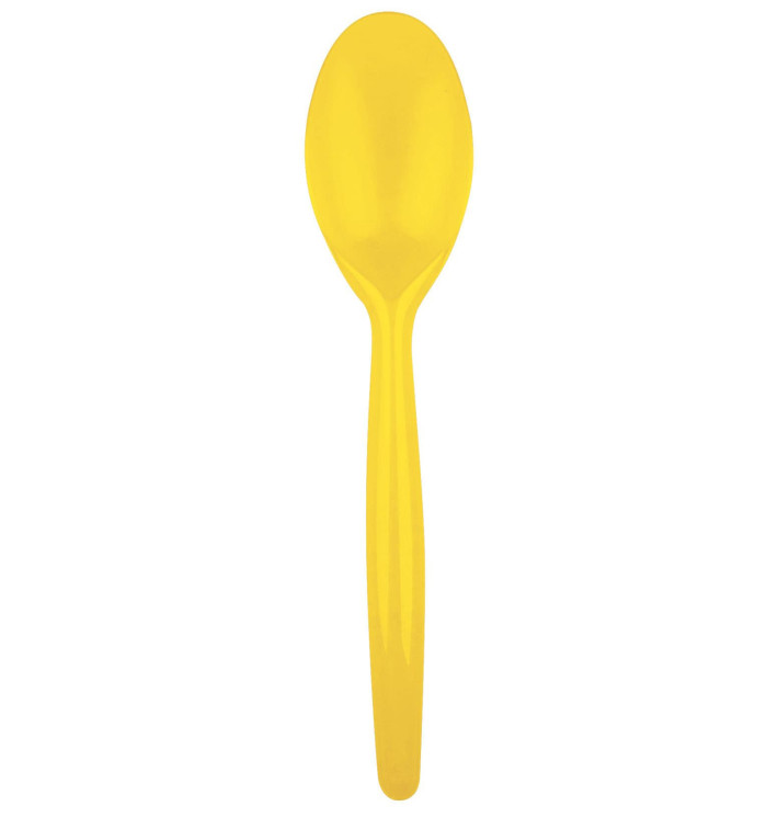 Cuchara de Plastico Easy PS Amarillo 185 mm (20 Uds) Cuchara de Plastico Easy PS Amarillo 185 mm (20 Uds)