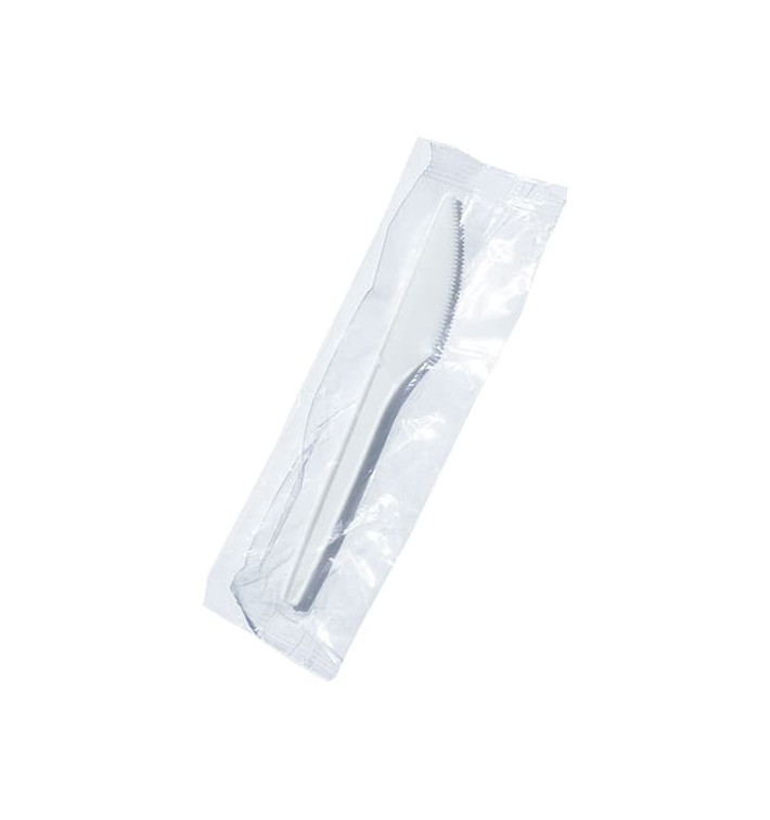Cuchillo de Plastico PS Blanco 170 mm Estuchado (1000 Uds) Cuchillo de Plastico PS Blanco 170 mm Estuchado (1000 Uds)