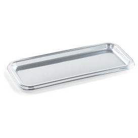 Bandeja Plastico Rectangular Plata 35X16 cm (5 Uds)