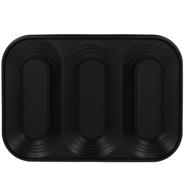 Bandeja de Plastico PP "X-Table" 3C Negro 330x230mm (2 Uds)