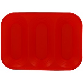 Bandeja de Plastico PP "X-Table" 3C Rojo 330x230mm (2 Uds)