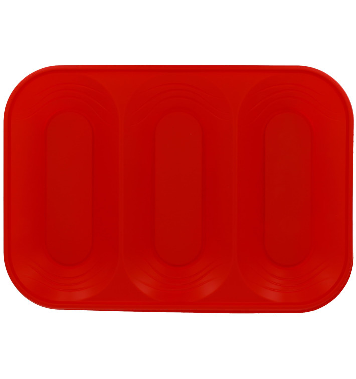 Bandeja de Plastico PP "X-Table" 3C Rojo 330x230mm (2 Uds) Bandeja de Plastico PP "X-Table" 3C Rojo 330x230mm (2 Uds)