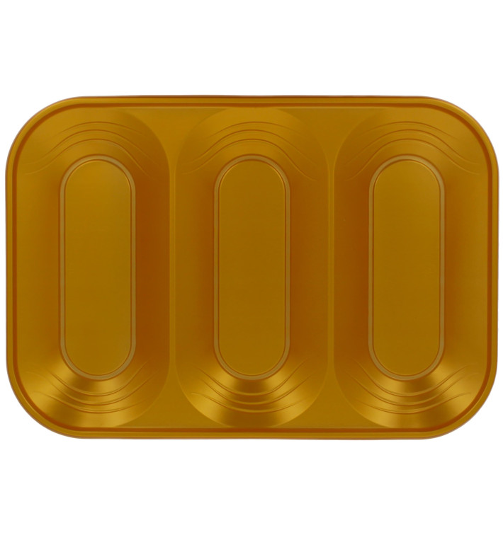 Bandeja de Plastico PP "X-Table" 3C Oro 330x230mm (2 Uds) Bandeja de Plastico PP "X-Table" 3C Oro 330x230mm (2 Uds)