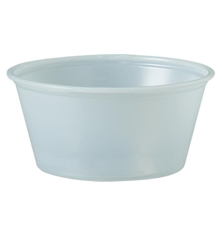 Tarrina de Plastico PS para Salsas 100ml Ø74mm (250 Uds) Tarrina de Plastico PS para Salsas 100ml Ø74mm (250 Uds)