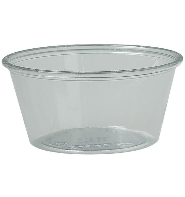 Tarrina de Plastico PET para Salsas 100ml Ø74mm (250 Uds) Tarrina de Plastico PET para Salsas 100ml Ø74mm (250 Uds)