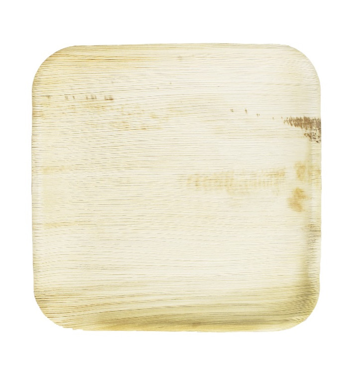 Plato Cuadrado Hoja de Palma 15x15cm (25 Uds) Plato Cuadrado Hoja de Palma 15x15cm (25 Uds)