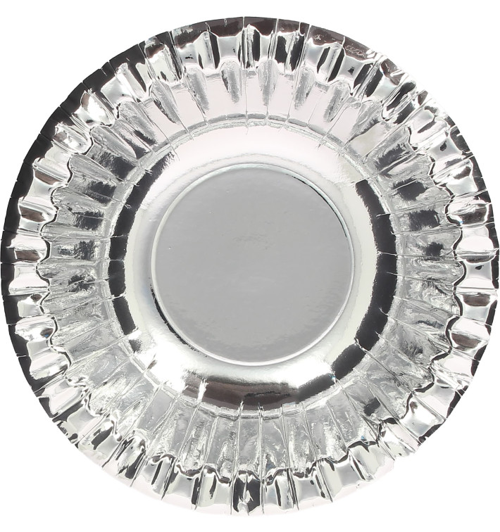 Bol de Cartón "Party" Plata Ø160mm (6 Uds) Bol de Cartón "Party" Plata Ø160mm (6 Uds)