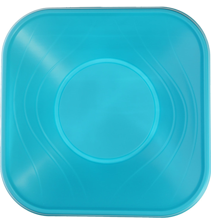 Bol de Plastico PP "X-Table" Cuadrado Turquesa 180x180mm (8 Uds) Bol de Plastico PP "X-Table" Cuadrado Turquesa 180x180mm (8 Uds)