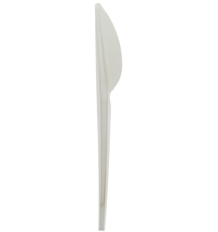 Cuchillo Biodegradable PLA Blanco 175mm (15 Uds) Cuchillo Biodegradable PLA Blanco 175mm (15 Uds)