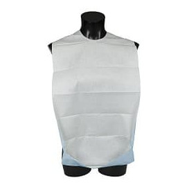 Babero Adulto con Bolsillo Blanco Económico 36x65cm (125 Uds)