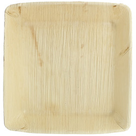 Plato Hondo Cuadrado Hoja de Palma 16x16cm (25 Uds)