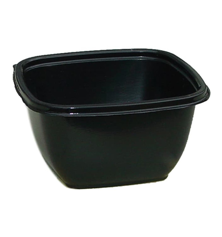Bol Plástico Negro PET 375ml 125x125x50mm (50 Uds) Bol Plástico Negro PET 375ml 125x125x50mm (50 Uds)