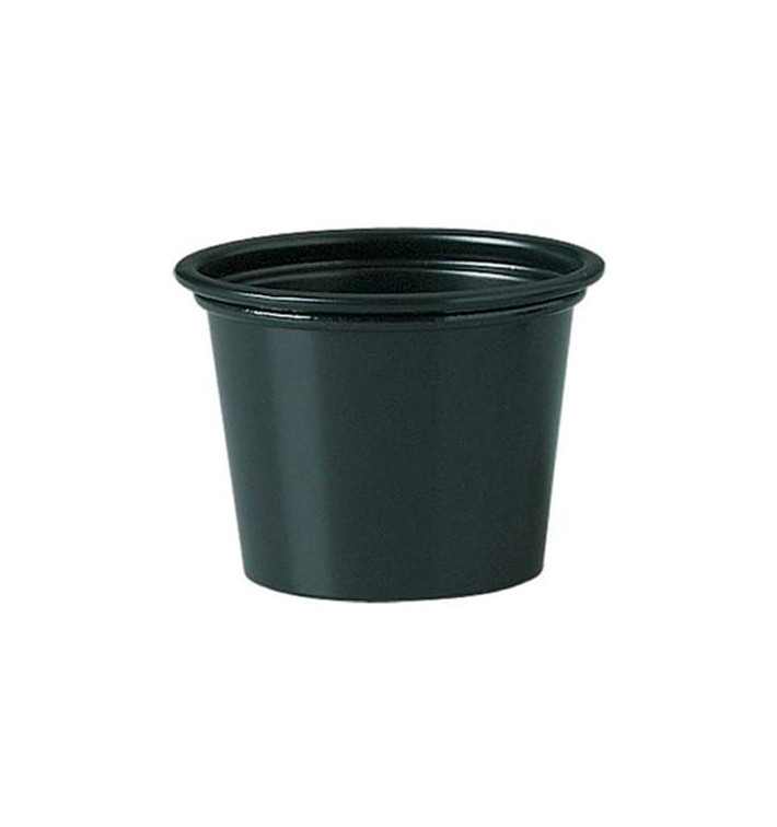 Tarrina de Plastico PP Salsas Negro 30ml Ø48mm (250 Uds) 