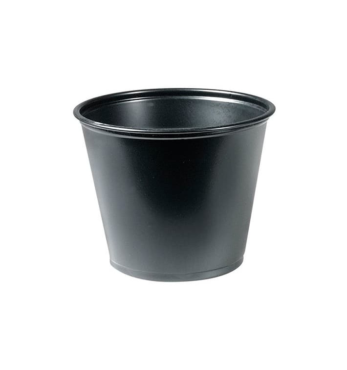 Tarrina de Plastico PP para Salsas Negra 165ml Ø73mm (125 Uds) Tarrina de Plastico PP para Salsas Negra 165ml Ø73mm (125 Uds)