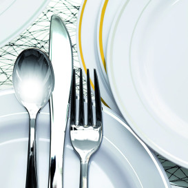 Cuchillo de Plastico Metalizado 200mm (50 Uds)