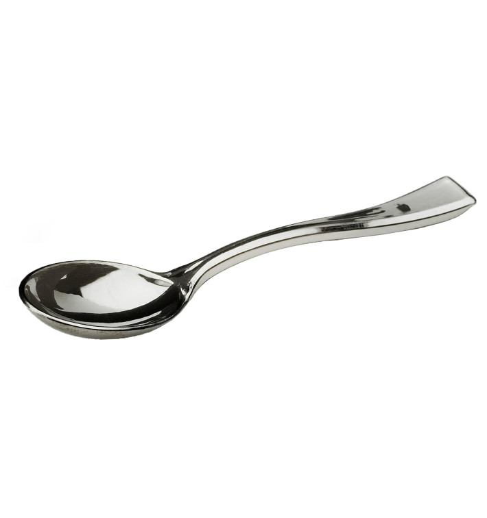 Cucharilla de Plastico Metalizado 100mm (100 Uds) Cucharilla de Plastico Metalizado 100mm (100 Uds)
