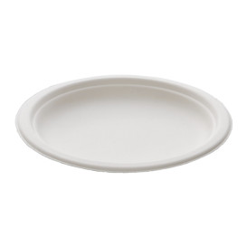 Plato Caña de Azucar Blanco Ø180mm (25 Uds)