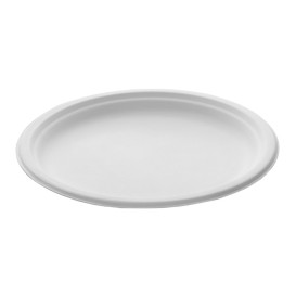 Plato Caña de Azucar Blanco Ø260mm (25 Uds)
