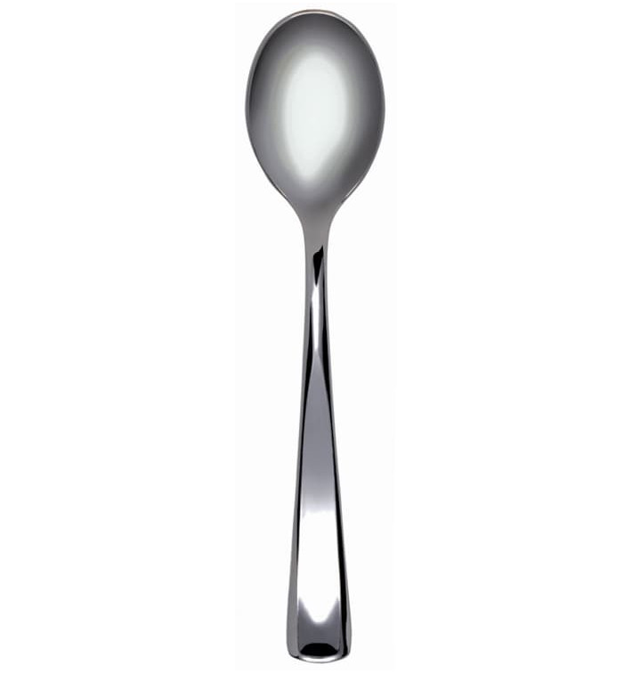 Cuchara de Plastico Metalizado 175mm (10 Uds) Cuchara de Plastico Metalizado 175mm (10 Uds)