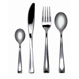 Cuchara de Plastico Metalizado 175mm (10 Uds)