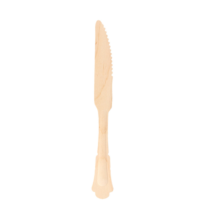 Cuchillo de Madera Clasica 200mm (100 Uds) Cuchillo de Madera Clasica 200mm (100 Uds)