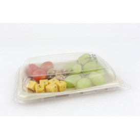 Tapa Cúpula PET para Envase Caña de Azúcar 20x14cm (50 Uds)