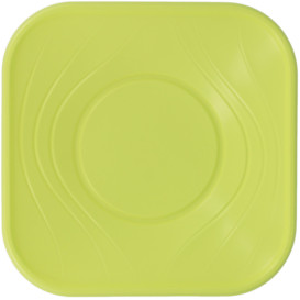 Plato de Plastico PP "X-Table" Cuadrado Lima 230mm (8 Uds)