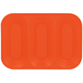 Bandeja de Plastico PP "X-Table" 3C Naranja 330x230mm (2 Uds)