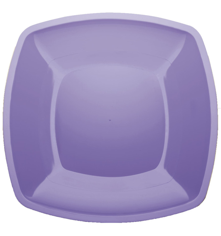 Plato de Plastico Llano Lila Square PS 300mm (12 Uds) Plato de Plastico Llano Lila Square PS 300mm (12 Uds)